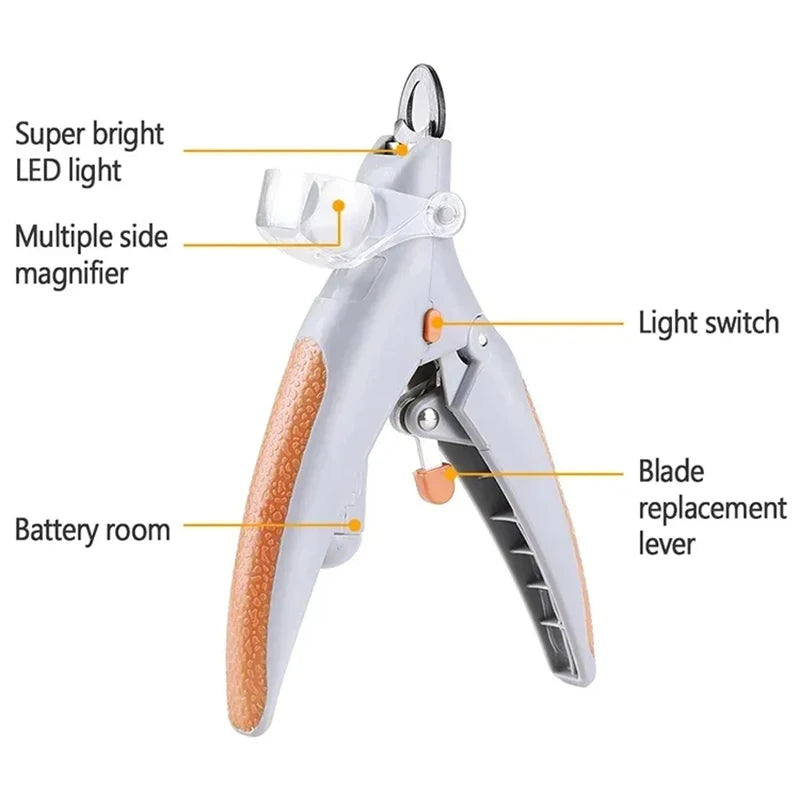 Pet Nail Clipper com função de amplificação, ferramenta especial Nail Trimmer, Grooming e suprimentos de limpeza, cão e gato